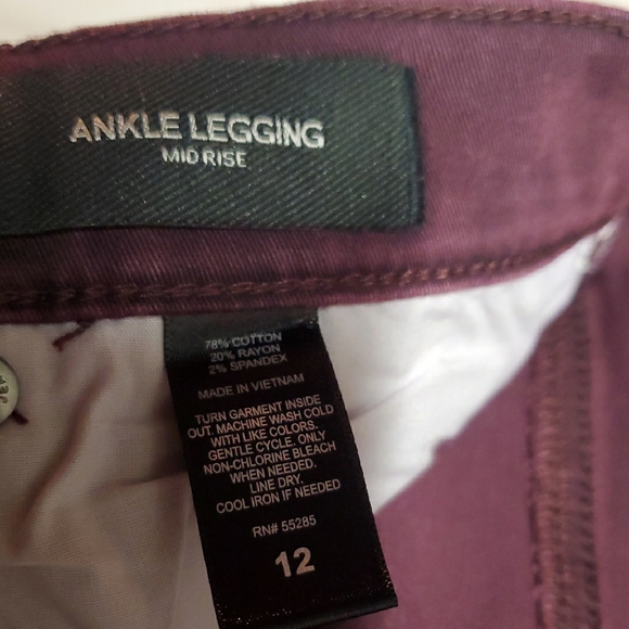 Express Purple Ankle Jeans Size 12 - Picture 7 of 9